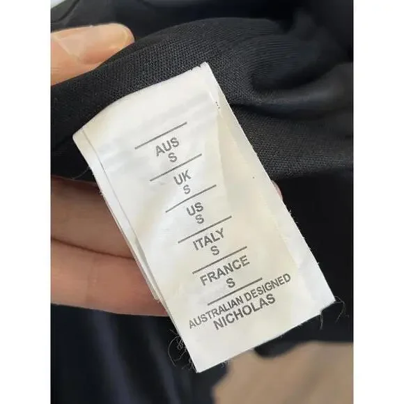 NICHOLAS Jane Midi Dress in Solid Black & Milk - Picture 9 of 12